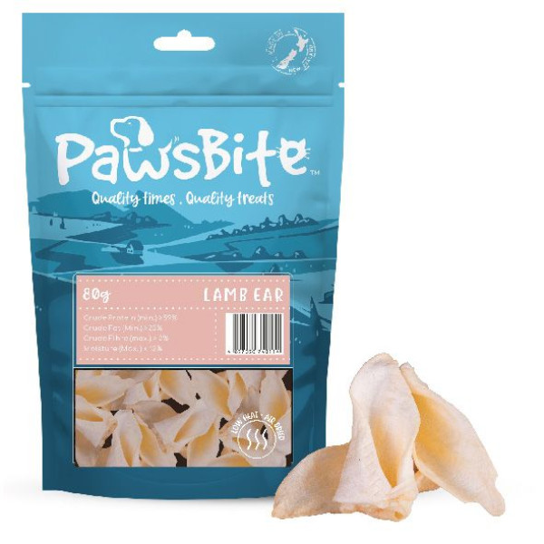 Paws Bite Lamb Ear 羊耳 80g