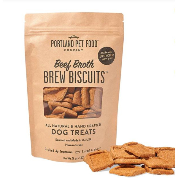 Portland Pet Food Brew Biscuits with Beef Broth Dog Treats 犬用牛肉湯釀造餅乾 5oz  