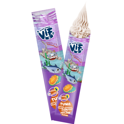 VIF Tuna Soft Cream with Abalone Flavor for Cat 吞拿魚配鮑魚營養吱吱醬（1包5條）共 75g X4