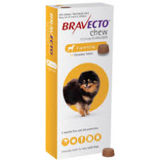  Bravecto for Fleas and Ticks 2 To 4.5kg 一錠除 (消滅牛蜱、跳蚤及毛囊蟲) 1pc