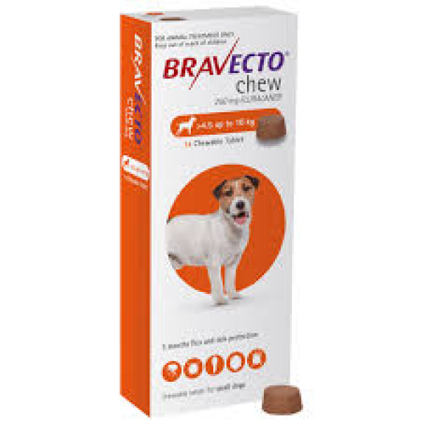  Bravecto for Fleas and Ticks 4.5 To 10kg 一錠除 (消滅牛蜱、跳蚤及毛囊蟲) 1pc