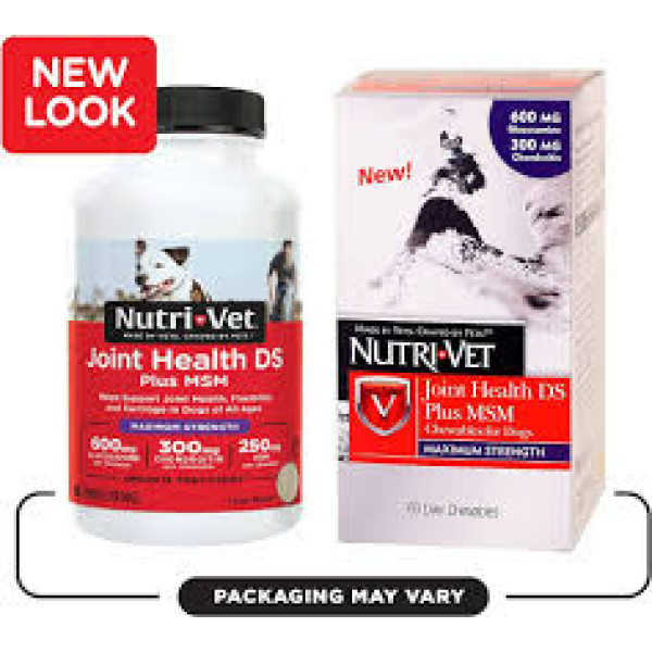 Nutrivet Joint Health DS+MSM Liver Chewables (Maximum Strength) for Dogs 犬用特效關節護理嘴嚼片  60ct