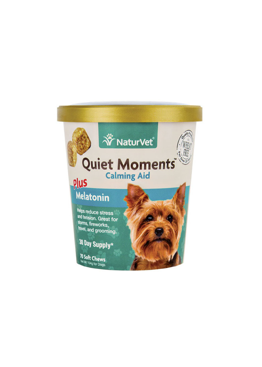 Naturvet Quiet Moments Plus Melatonin Soft Chew Cup 犬用幫助減輕緊張情緒配方保健品70 S